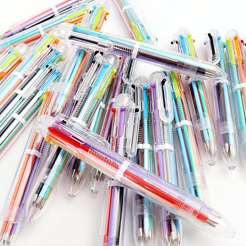 Miniatura 3 de Mluchee Paquete de 48 bolígrafos multicolor en uno para la vuelta a la escuela de 0.020 in 6 en 1, bolígrafos de regreso a la escuela, bolígrafos