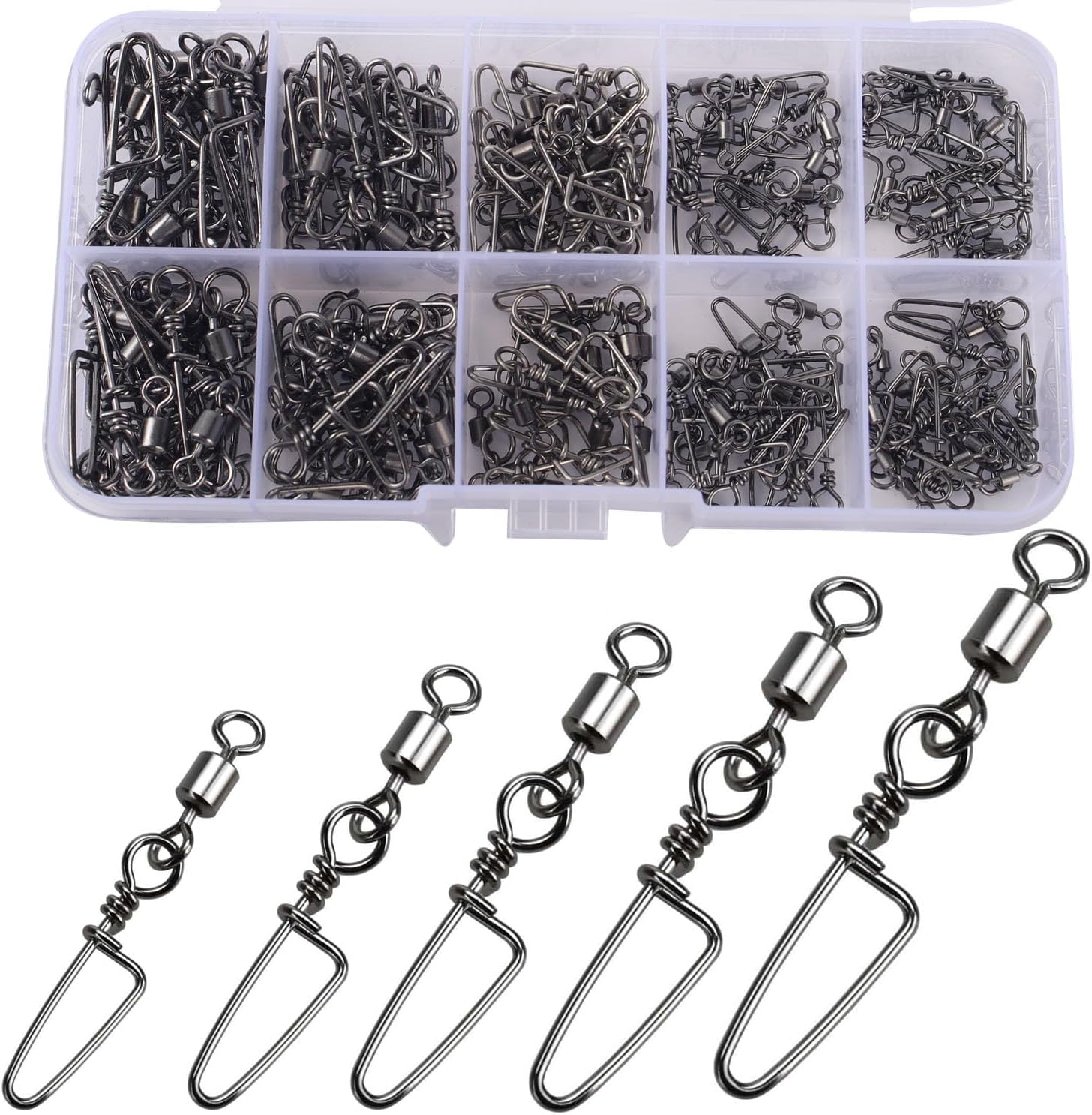 20 Pack Clips Swivels, Fishing Speed Power Clips With Barrel  Swivels Quick Change Topwater Lure Snap Swi Ap B0d8kj9bmz