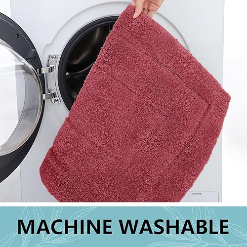 Miniatura 235 de Buganda Alfombras de baño, 24" x 16", Alfombras de baño de microfibra suaves y absorbentes, Alfombra de ducha esponjosa antideslizante, Alfombras de