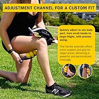 Vista 4 de Rolflex The Massage Combo - Rodillo 3 en 1 para músculos tejido profundo con perilla firme, músculo contorneado y espuma ovalada media - Masajeador