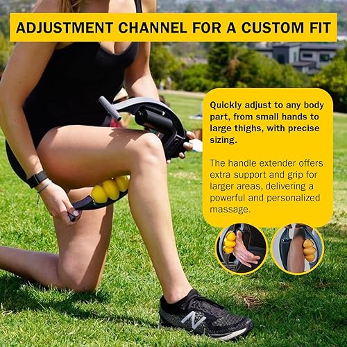 Miniatura 4 de Rolflex The Massage Combo - Rodillo 3 en 1 para músculos tejido profundo con perilla firme, músculo contorneado y espuma ovalada media - Masajeador