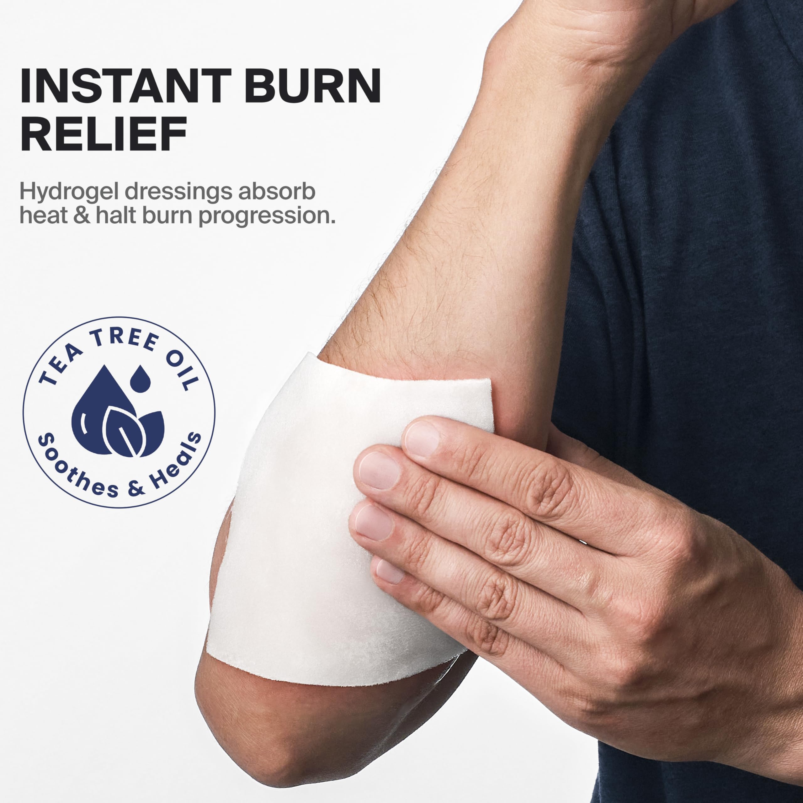 SurviveX Hydrogel Burn Dressings - First Aid Burn Care Pads, 5-Pack — Amazon image 3