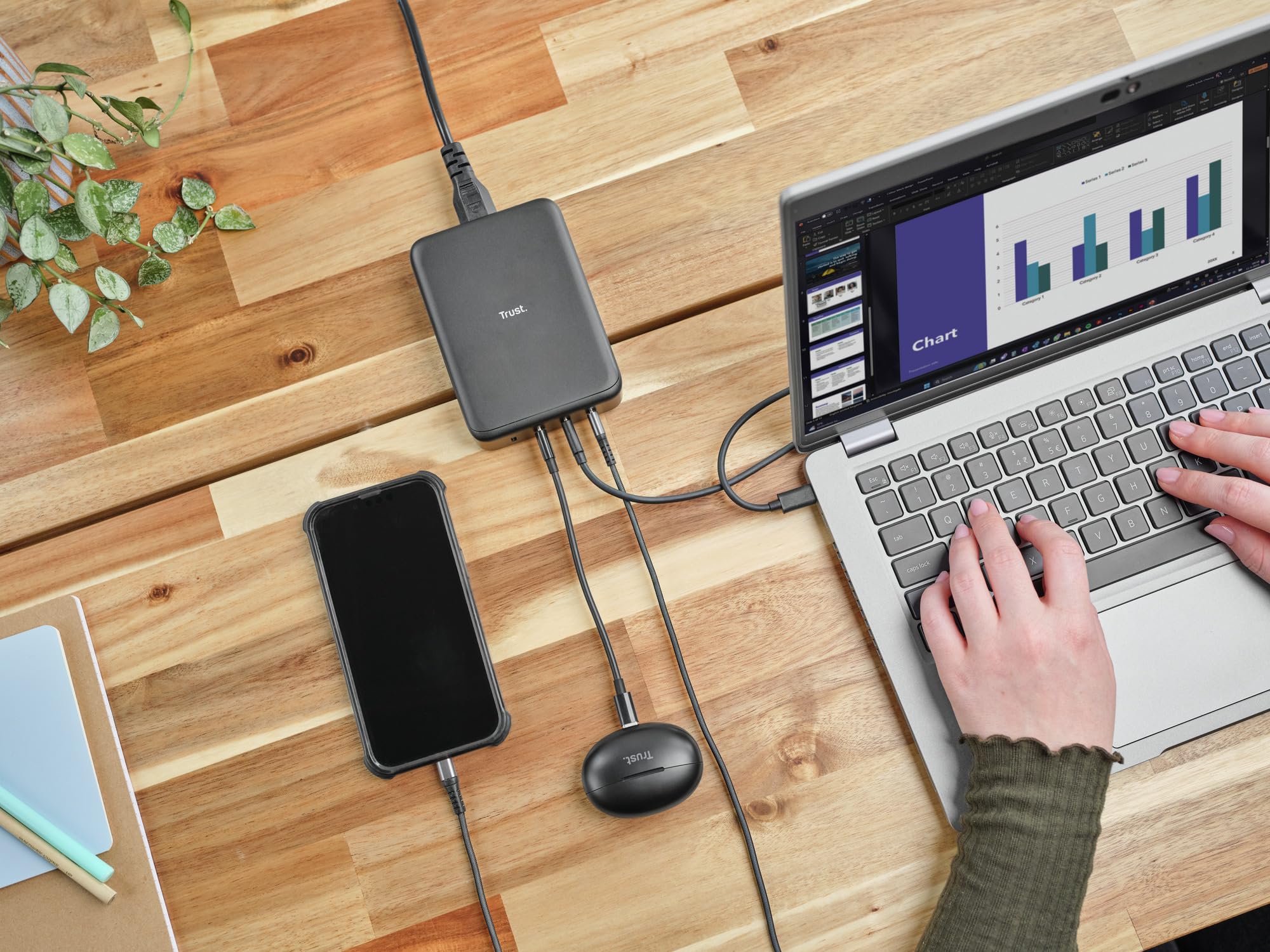 Trust Maxo Noir Secteur Charge rapide