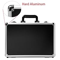 Vista 5 de HUL Caja de aluminio de dos tonos de 14 pulgadas con interior de espuma extraíble personalizable para instrumentos de prueba, cámaras, herramientas
