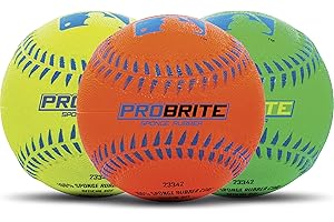 Pro Brite Neon Rubber Teeball for Kids 5-8