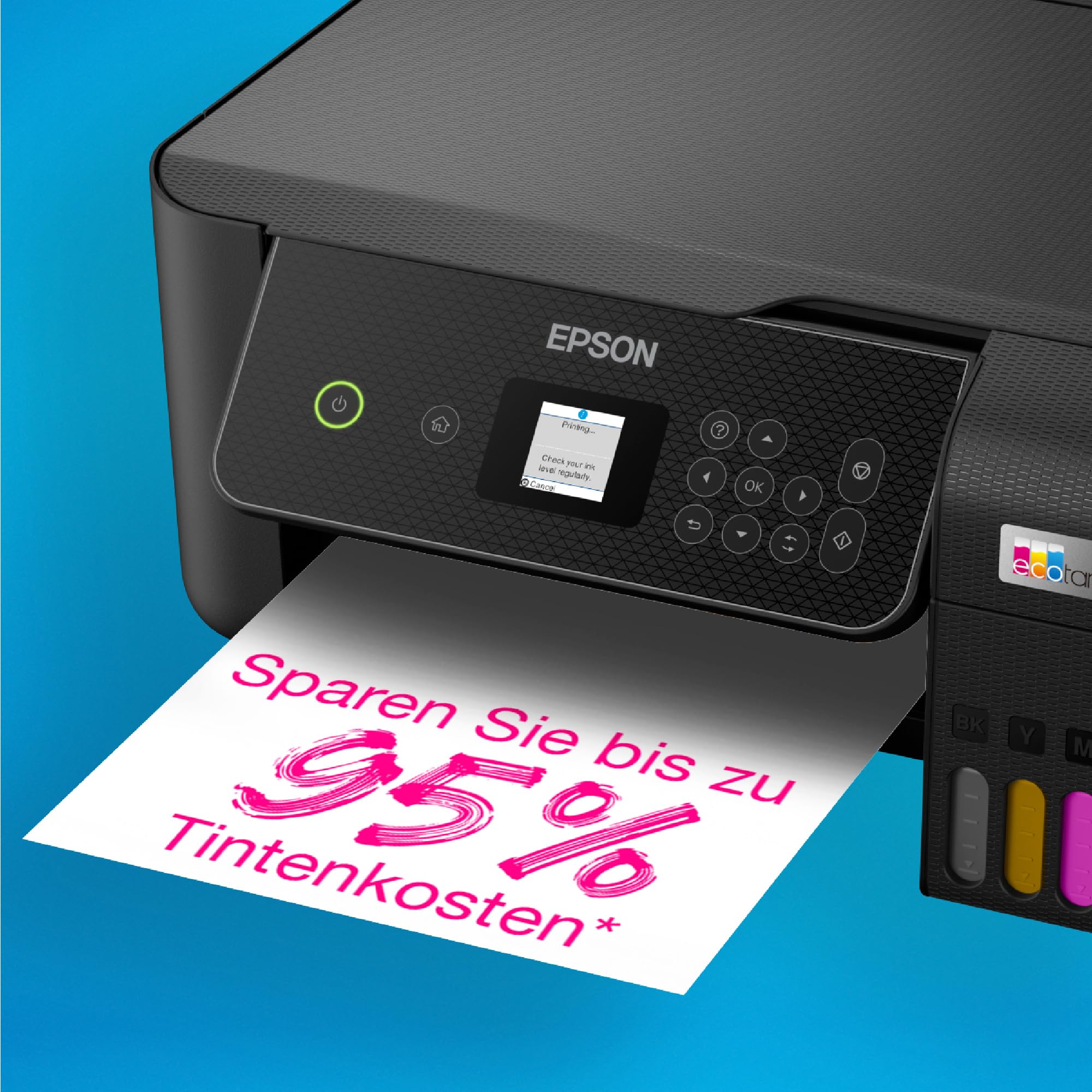 Epson EcoTank ET-2870 Tintentankdrucker WLAN A4 Drucken Kopieren Scannen LCD-Display