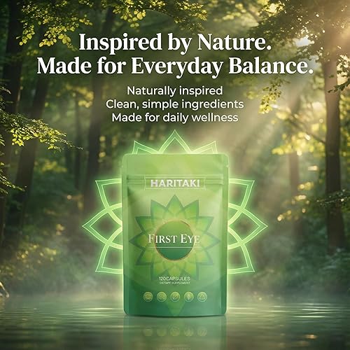 Miniatura 7 de Haritaki First Eye Capsules  Pure Terminalia Chebula Fruit Extract  120 Veggie Capsules, Gluten-Free  Supports Digestive Wellness, Natural Energy &