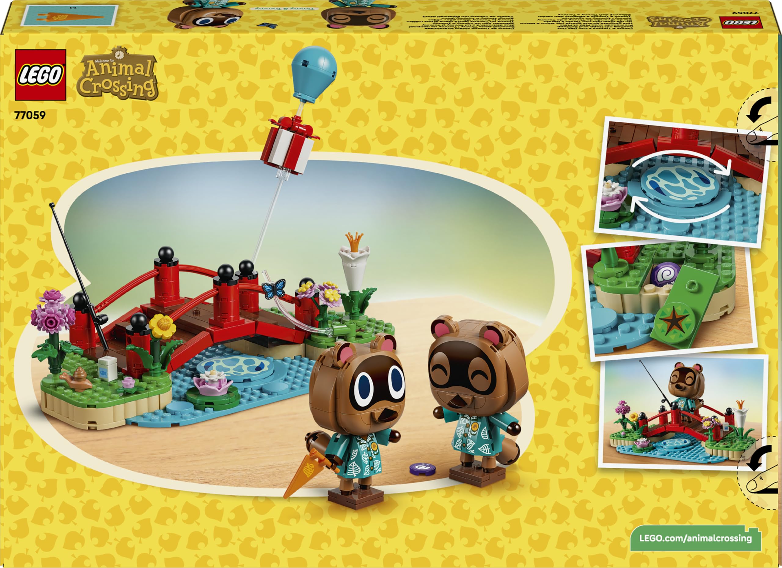 LEGO Animal Crossing Timmy i Tommy na spacerze 77059 | Zabawka gamingowa, zestaw kolekcjonerski, prezent dla fana gry 10+, klocki dla dziewczynek i chłopców, 513 elementów