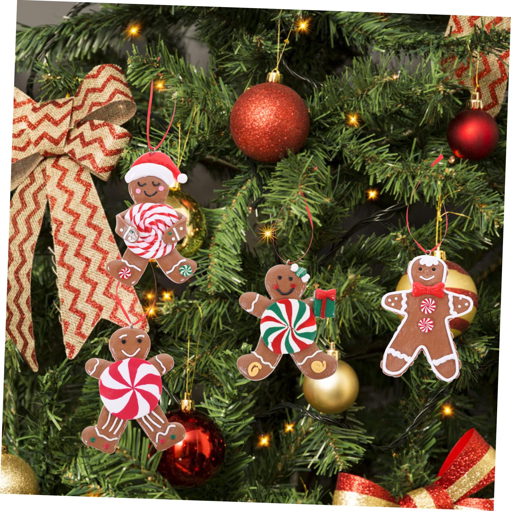 TOPBATHY 12 Pz Ciondolo Albero di Natale Forniture Natalizie Adornos De En Addobbi per L'Albero di Natale Decorazioni Natalizie per La Casa Caramelle Natalizie Argilla Polimerica