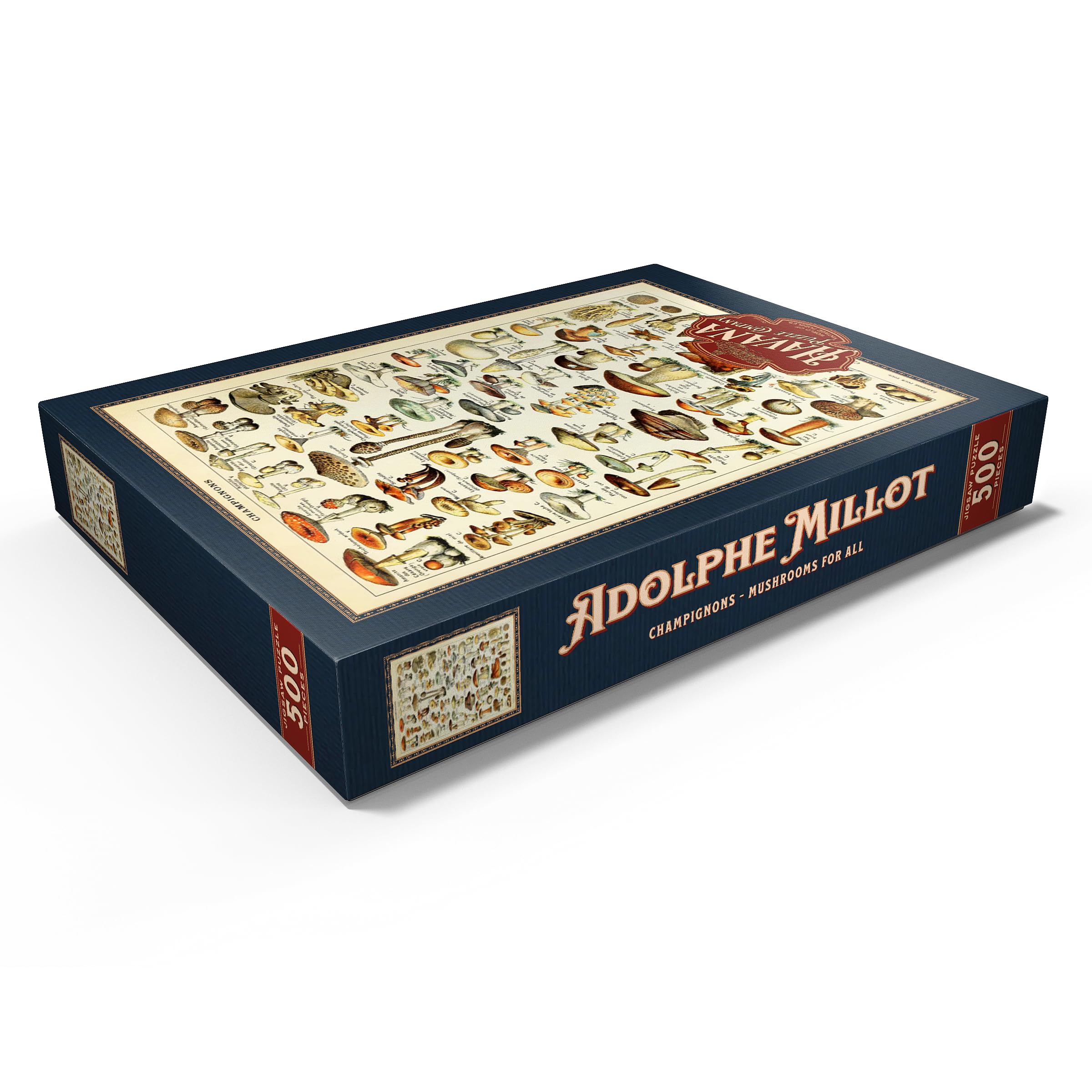 Champignons, Mushrooms for All Vintage Art Poster, Adolphe Millot, Premium 500 pieces Puzzle - Image 3