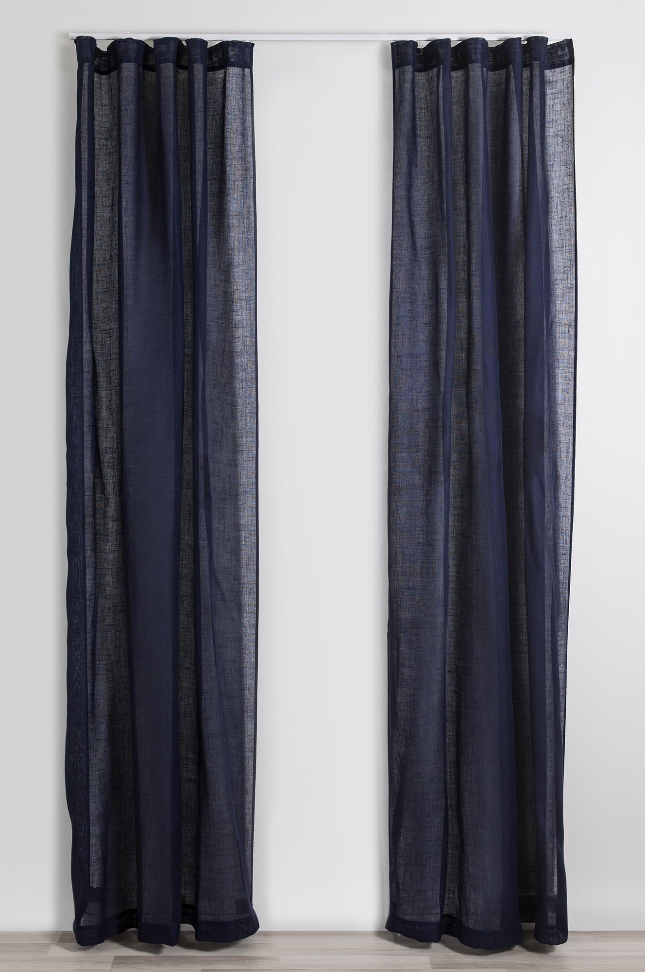 Himla Sörmland Curtain with Heading Tape, 145x290cm, Navy