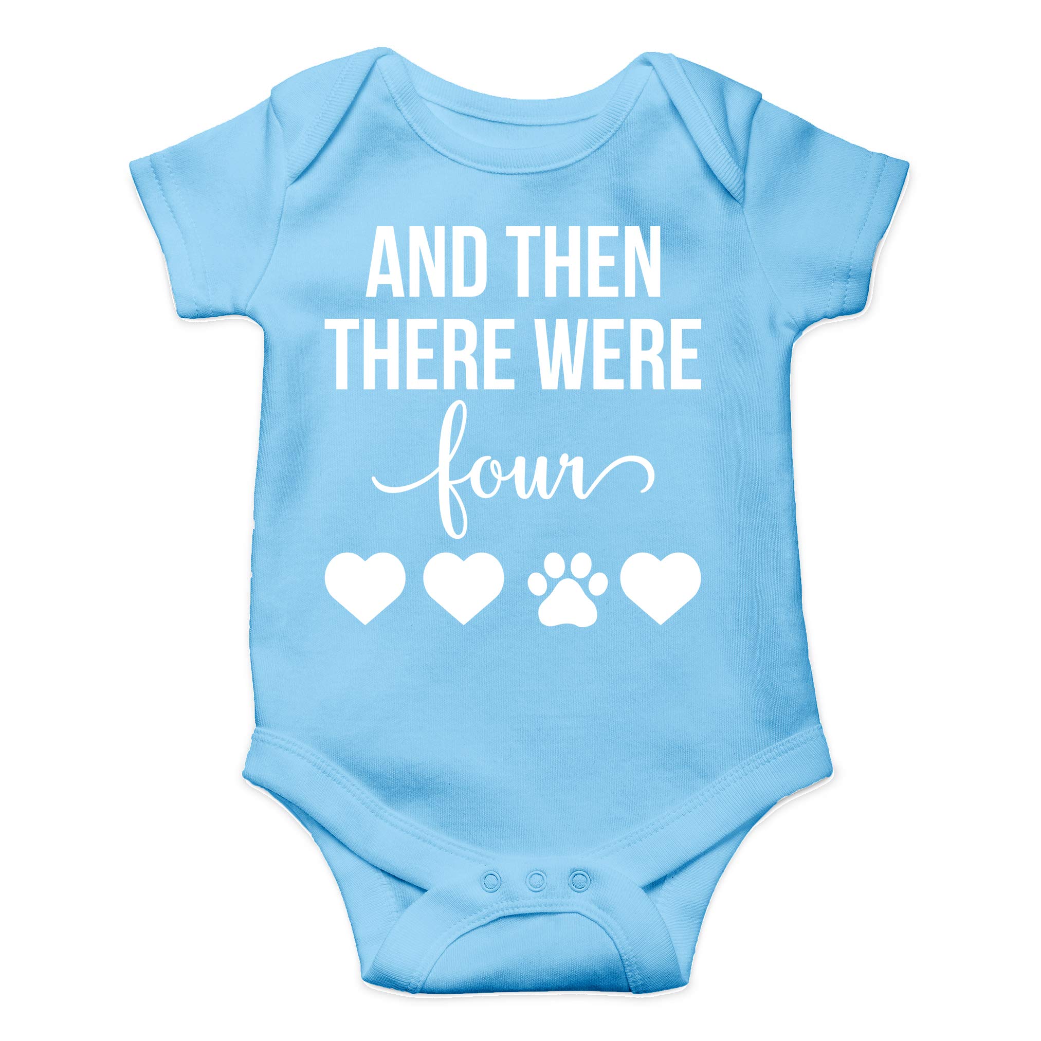 AW FashionsAnd Then There Were Four - My Siblings Have Paws - New To The Crew - Cute One-Piece Infant Baby Bodysuit