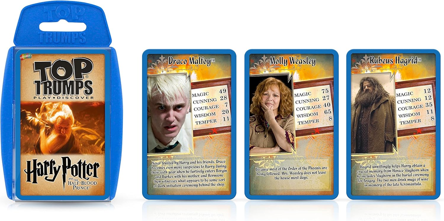 Top Trumps Card Game Harry Potter and The Half Blood Prince - Family Games for Kids and Adults - Learning Games - Kids Card Games for 2 Players and More - Kid War Games - Card Wars - for 6 Plus Kids