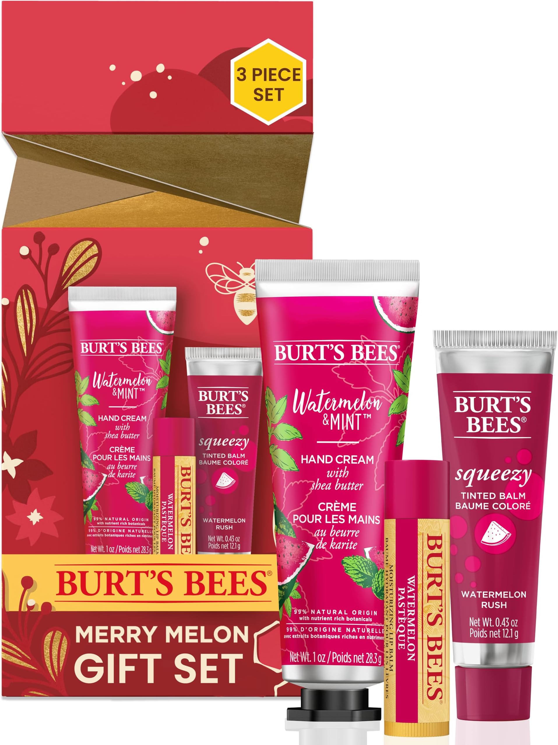 Burt's Bees Holiday Gift, 3 Lip Care Stocking Stuffer