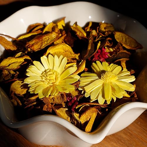 Miniatura 5 de Bolsas de popurrí amarillas, relleno de cuenco de popurrí perfumado de limón, flores secas decorativas, bolsita de fragancia para el hogar de