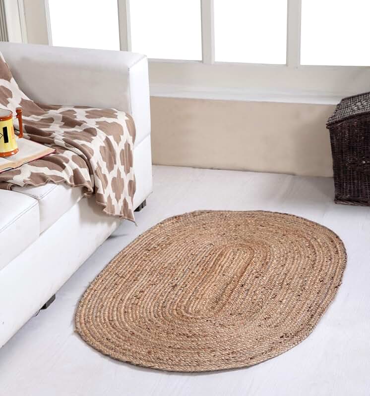 Amazon.co.uk oval jute rug