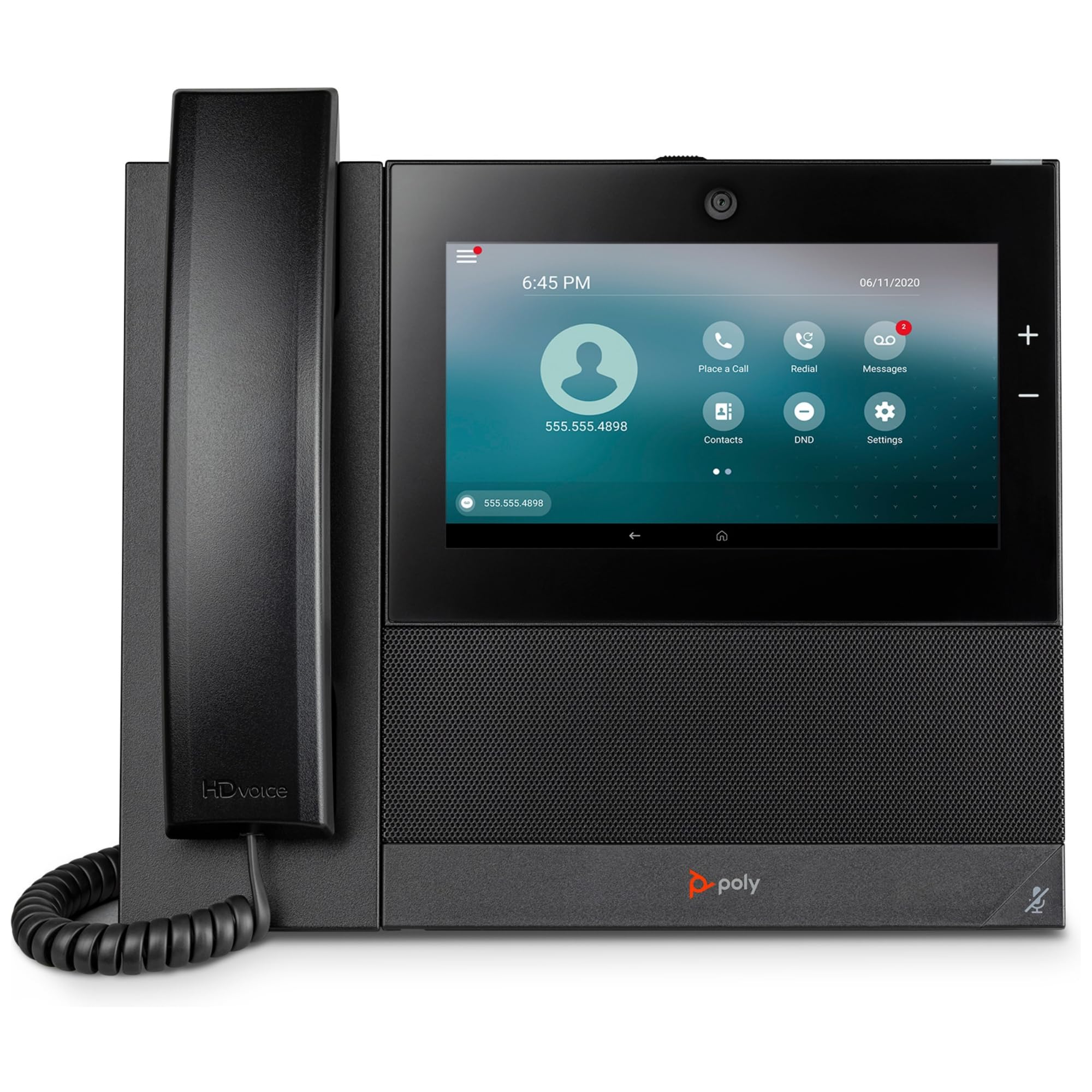 Poly CCX 700 IP Phone - Corded - Corded/Cordless - Wi-Fi, Bluetooth - Desktop - Black - 24 x Total Line - VoIP - 7" LCD - 2 x Network (RJ-45) - PoE Ports