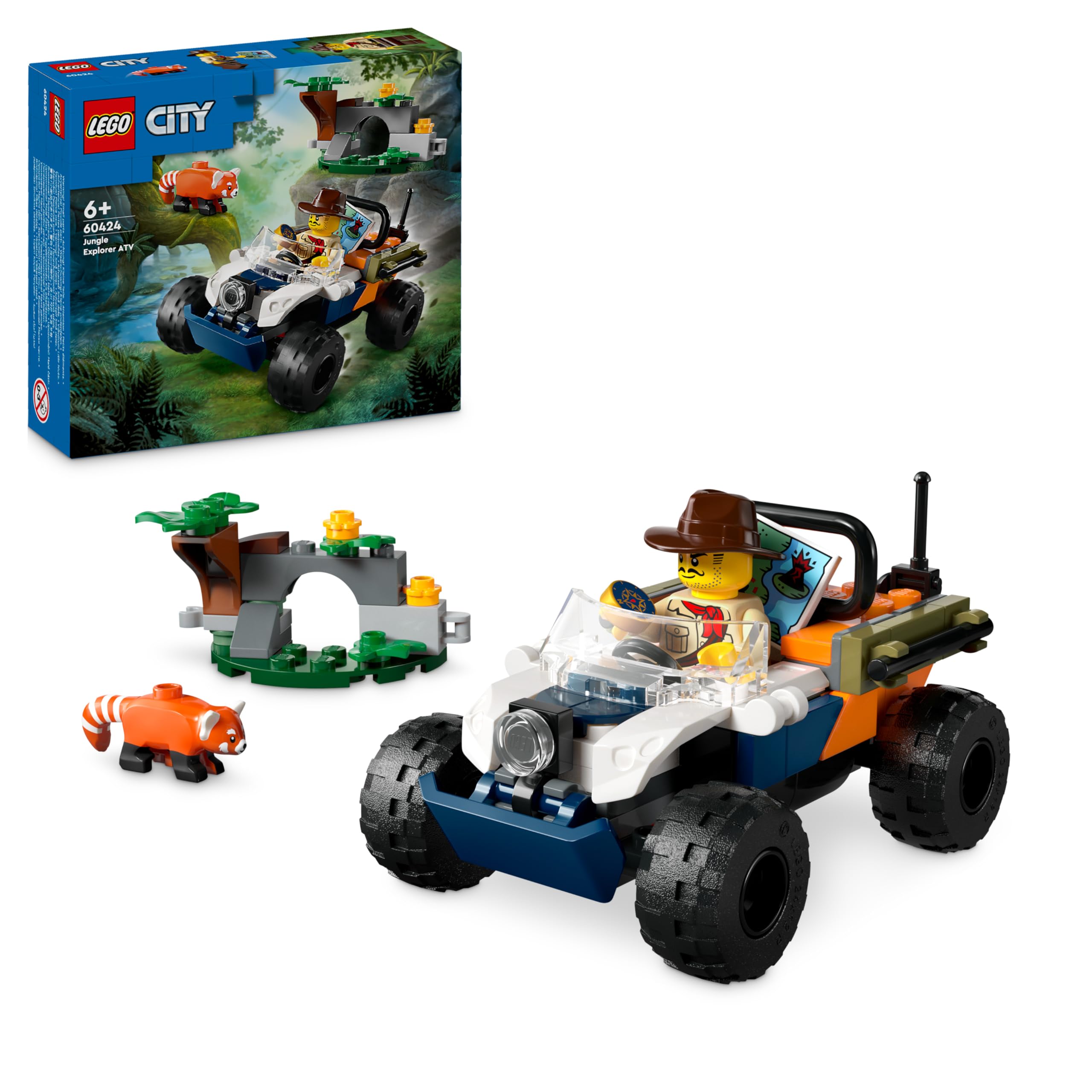 LEGO City Jungle Explorers Off-road & Red Panda Mission Toy Car