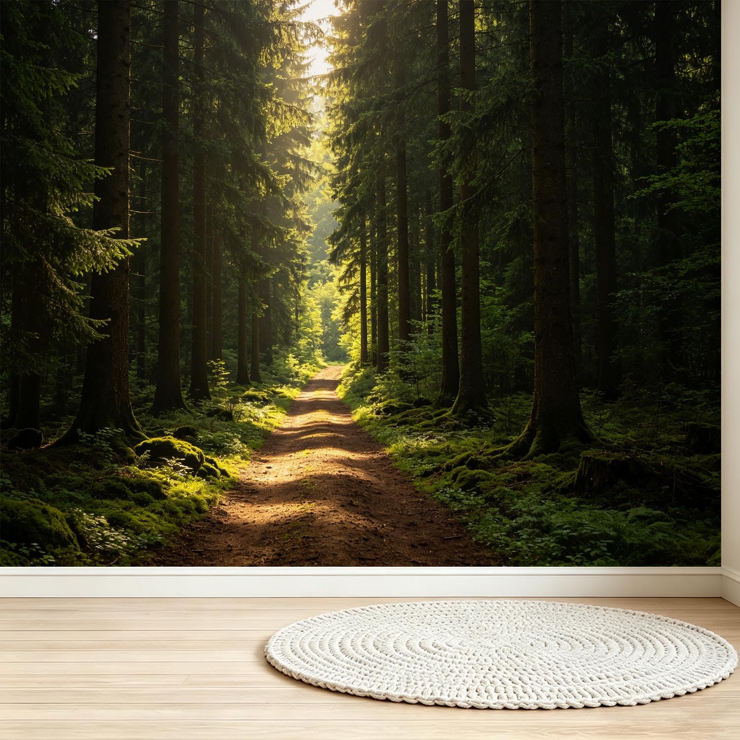 Fototapete Waldmuster Tapete 450 x 315 cm (WxH)