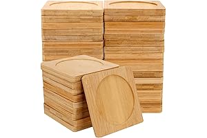 Set of 60 Wooden Coasters for Natural and Creative Decorations