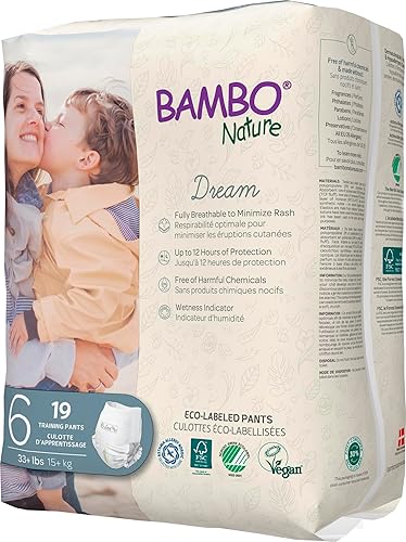 Miniatura 10 de Bambo Nature Pantalones de entrenamiento hipoalergénicos, con etiqueta ecológica, totalmente libres de cloro, respetuosos con la piel, talla 4 (110