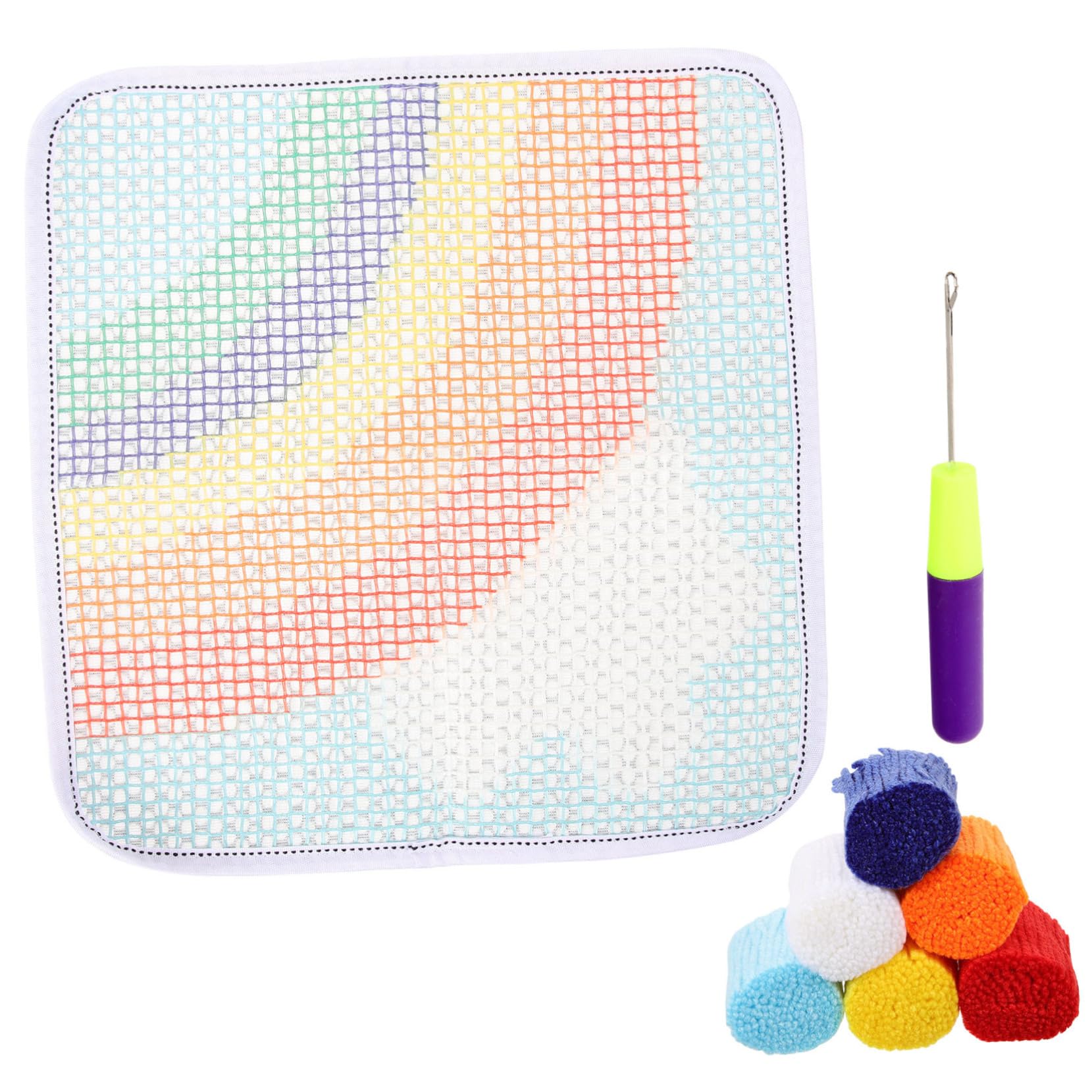 Kit de gancho de pestillo de 30x30 cm para aprender bordado de alfombras fácilmente