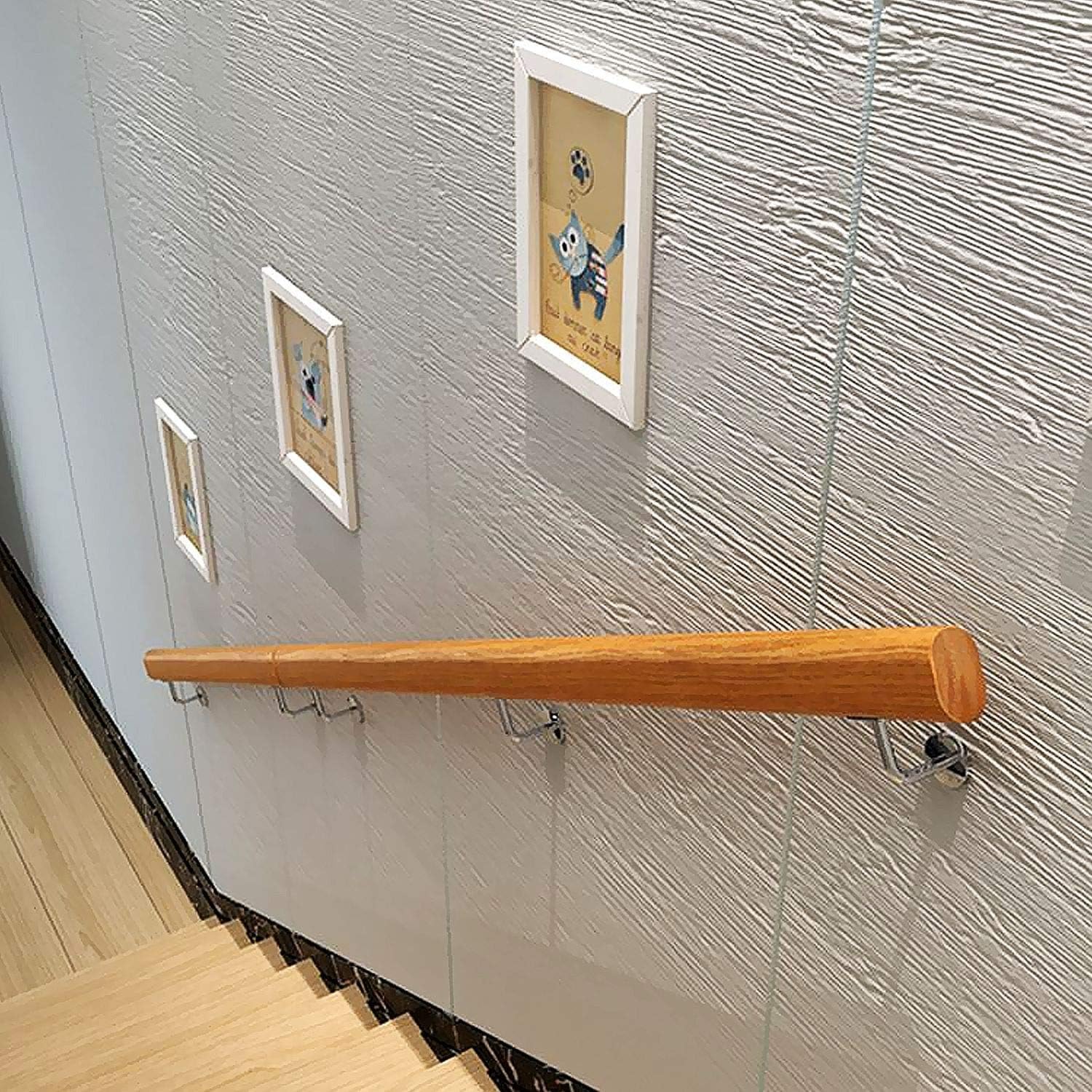 5 Stück Handlaufhalter Edelstahl, Handlaufhalter Handlaufträger, 60x80mm Geländerhalter Handlaufhalter für Flache Treppenhandläufe, Innenwand, Korridor und Holz Geländer