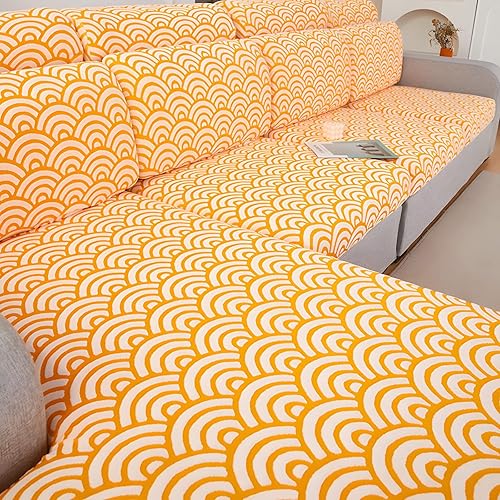 JOKIVTOU Fundas para sofá modular, fundas de sofá con textura ondulada en forma de L, fundas de sofá reclinable, fundas elásticas para sofá