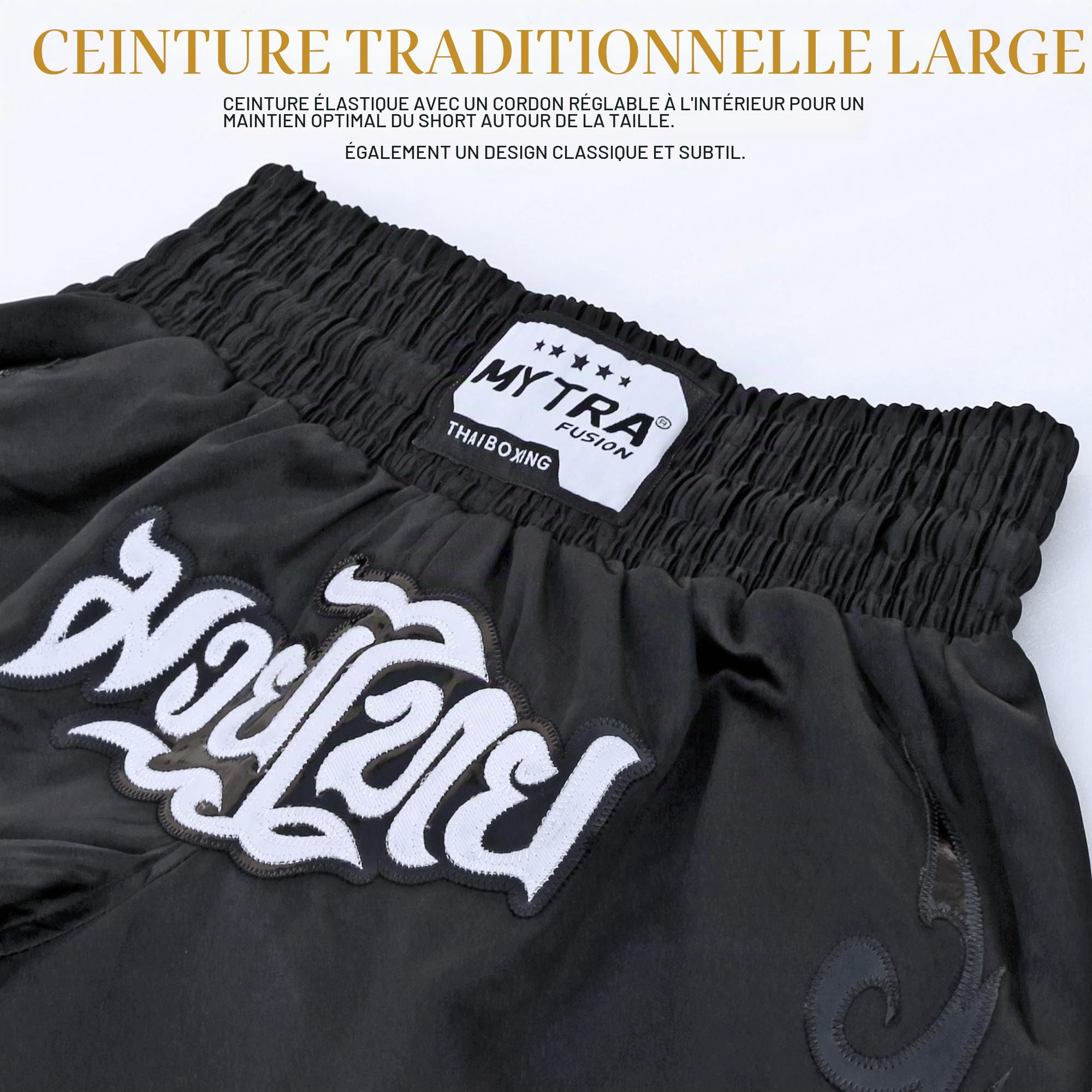 Mytra Fusion Shorts Muay Thaï Enfants – Junior Kickboxing Shorts de Combat en Cage pour l'entraînement MMA, Le Grappling et Les Arts Martiaux