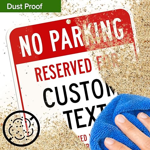 Miniatura 8 de My Sign Center - Letrero personalizado de no estacionamiento, letrero de estacionamiento reservado personalizado para negocios, 10 x 14 pulgadas,