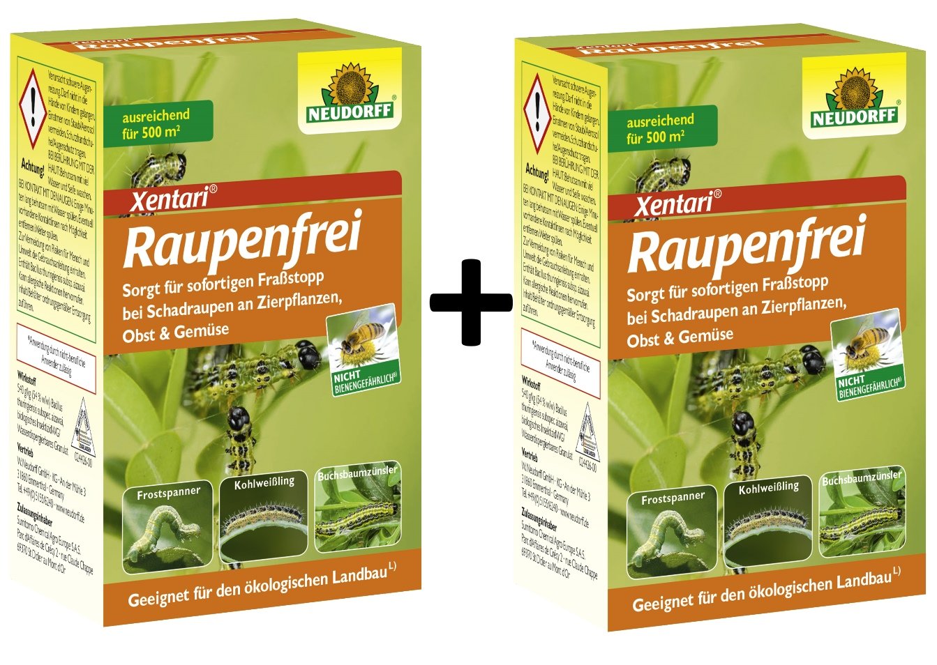 Flora oruga libre xentari contra Boj pyralidae y otros Orugas de las 2 x 25 g
