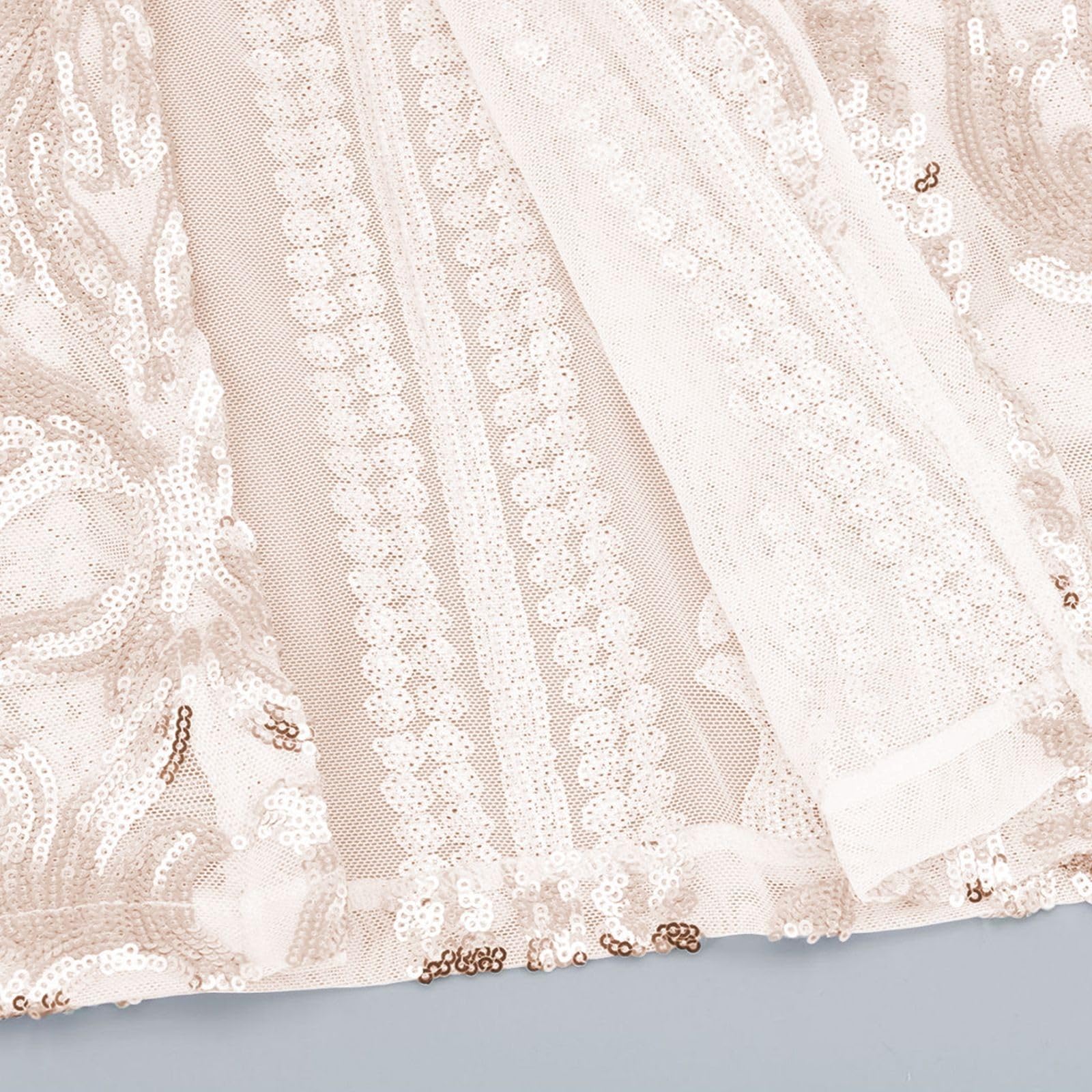 Générique Gilet Femme Chic Et Elegant Cardigan Femme - Cardigan Transparent Brodé Scintillant À Manches Longues Ouvert sur Le Devant Cache Cœur pour La Maison Style Décontracté Printemps Été Automne