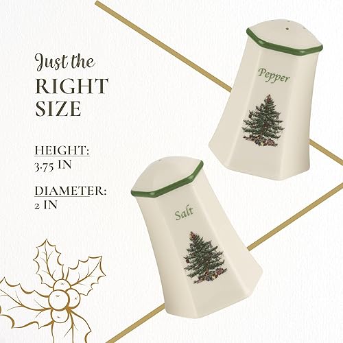 Miniatura 7 de Spode - Juego de salero y pimentero hexagonal para árbol de Navidad