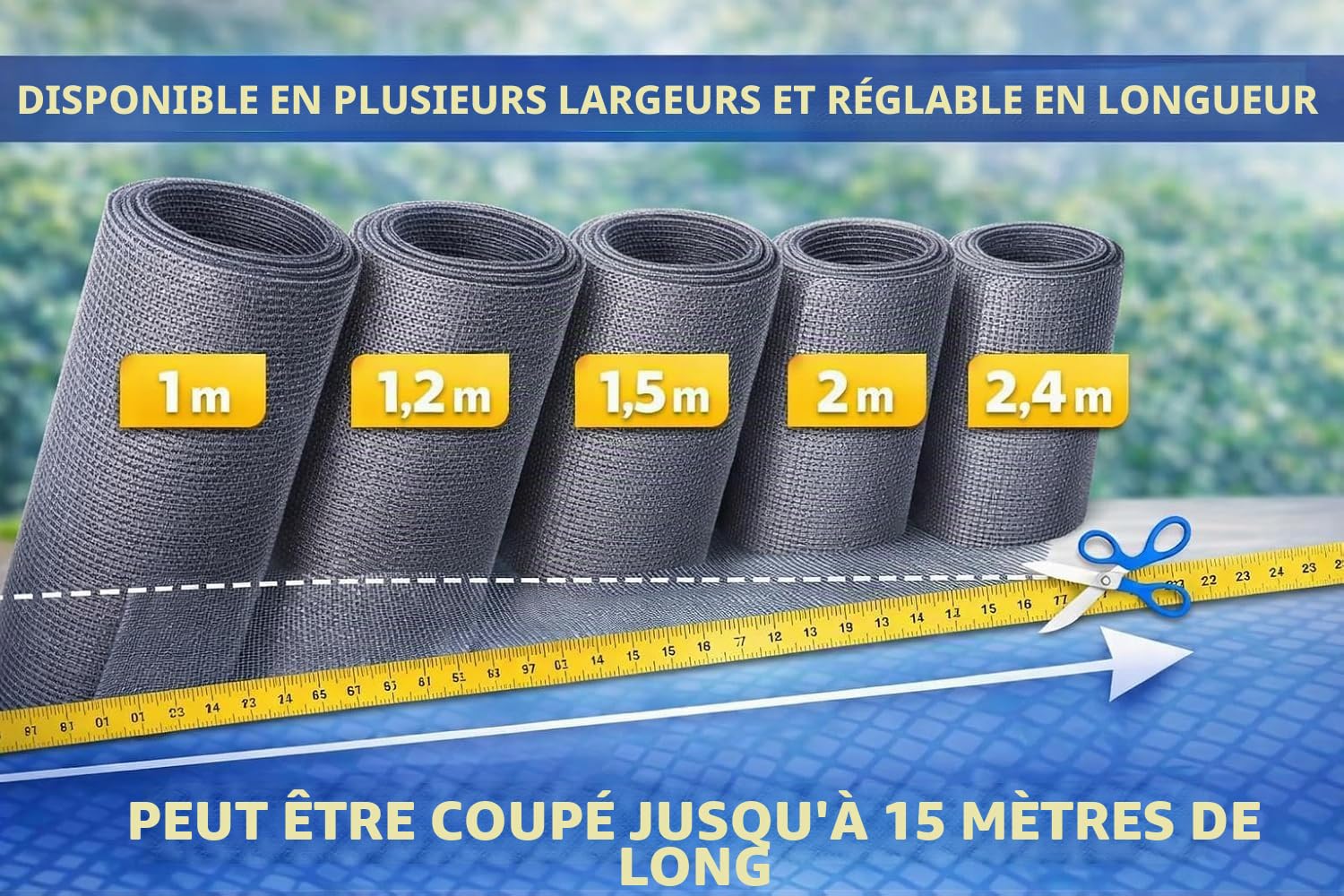 Moustiquaire pour porte et fenêtre en fibre de verre Gris 150 x 800 cm