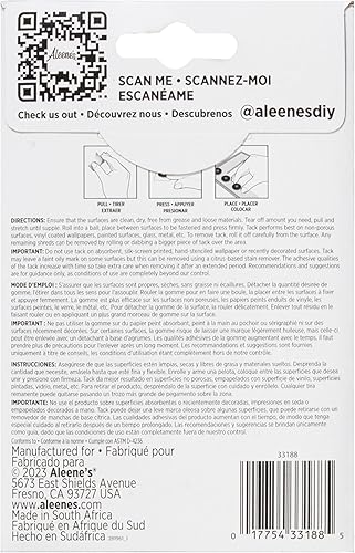 Miniatura 8 de Aleene's Instant Tcky - Masilla reutilizable para manualidades, pósteres colgantes, decoraciones, reparaciones en el hogar, fácil de usar,