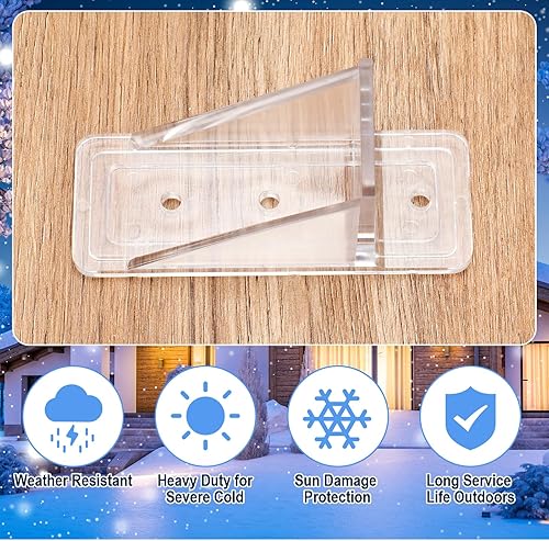 Miniatura 3 de Landical Protectores de nieve para techos de metal, mini protectores de techo de plástico transparentes para techos de metal para evitar