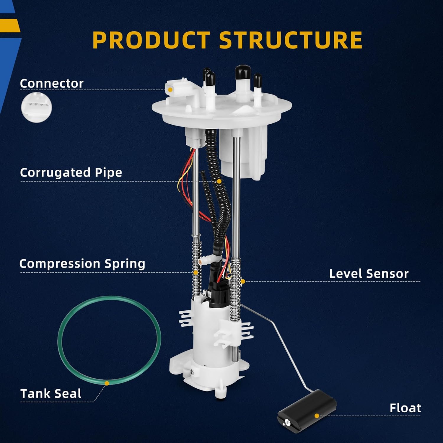 DWVO Fuel Pump Compatible with 2004-2008 Ford F150 4.2L 4.6L 5.4L Lincoln Mark LT 5.4L w/Extended Fuel Tank