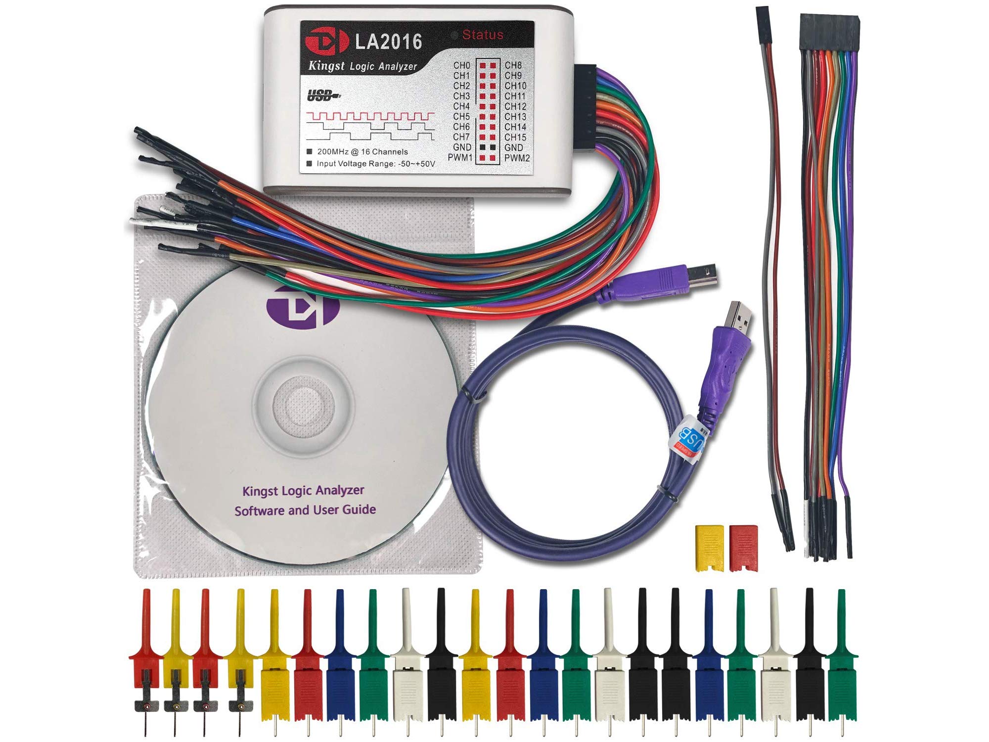 Kingst USB Logic Anayzer LA2016, 16 Kanäle, 200MHz