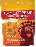 Vista 10 de Charlee Bear Crunch - Golosinas para perros sin granos, pavo, batata y manzana, bolsa resellable de 8 onzas, golosinas de entrenamiento bajas