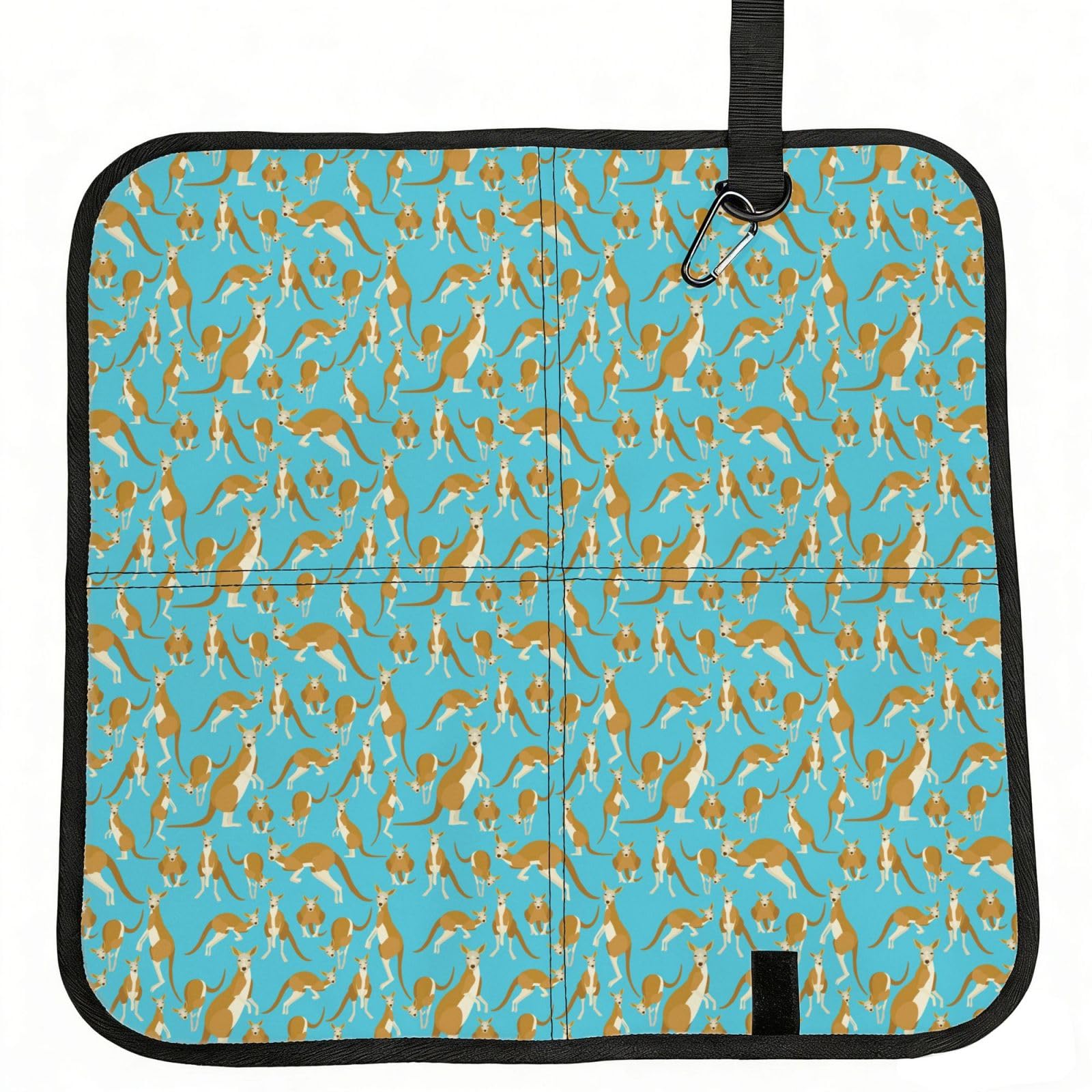 ERCgad Funny Cartoon Kangaroo Zoo Print Foldable Seat Cushion Portable Chair Pad Lightweight Travel Outdoor Office Home