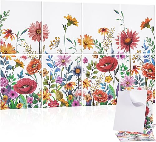 Tutmyrea Paquete de 8 paneles acústicos artísticos, autoadhesivos de 48 x 32 pulgadas, paneles de pared insonorizados decorativos, tratamiento