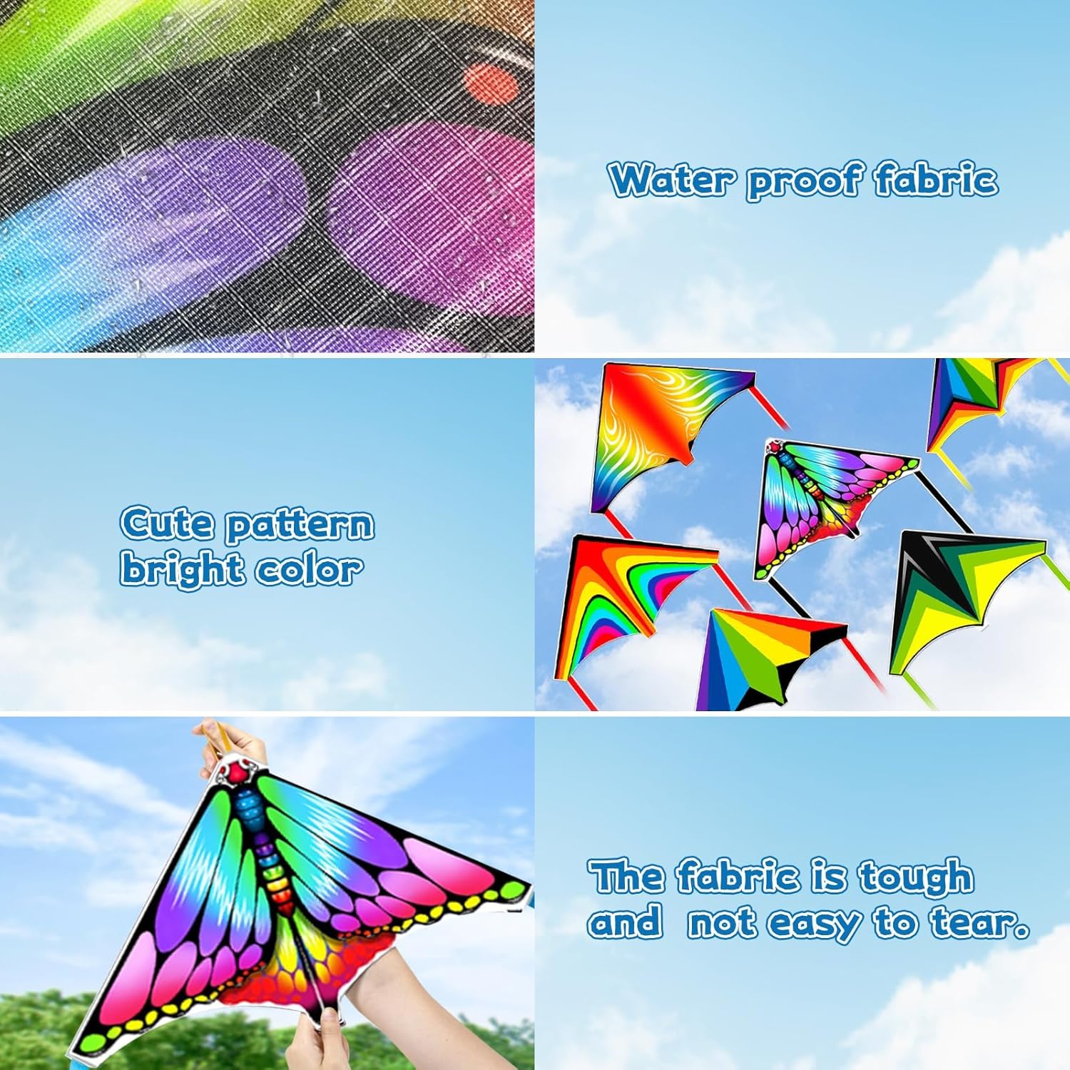 6 Pcs Mini Kites for Kids Ages 3-5 4-8 8-12, Finger Launcher Kites Easy to Fly on Beach|Park|Plaza|Garden|Backyard, Great for Easter Basket Suffers Birthday