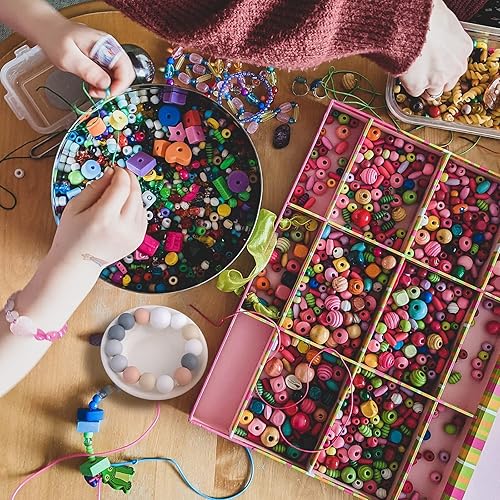 Miniatura 6 de SAVITA 100 cuentas redondas de silicona de 0.472 in, cuentas hexagonales de 0.555 pulgadas, cuentas de silicona a granel para hacer llaveros, joyas,