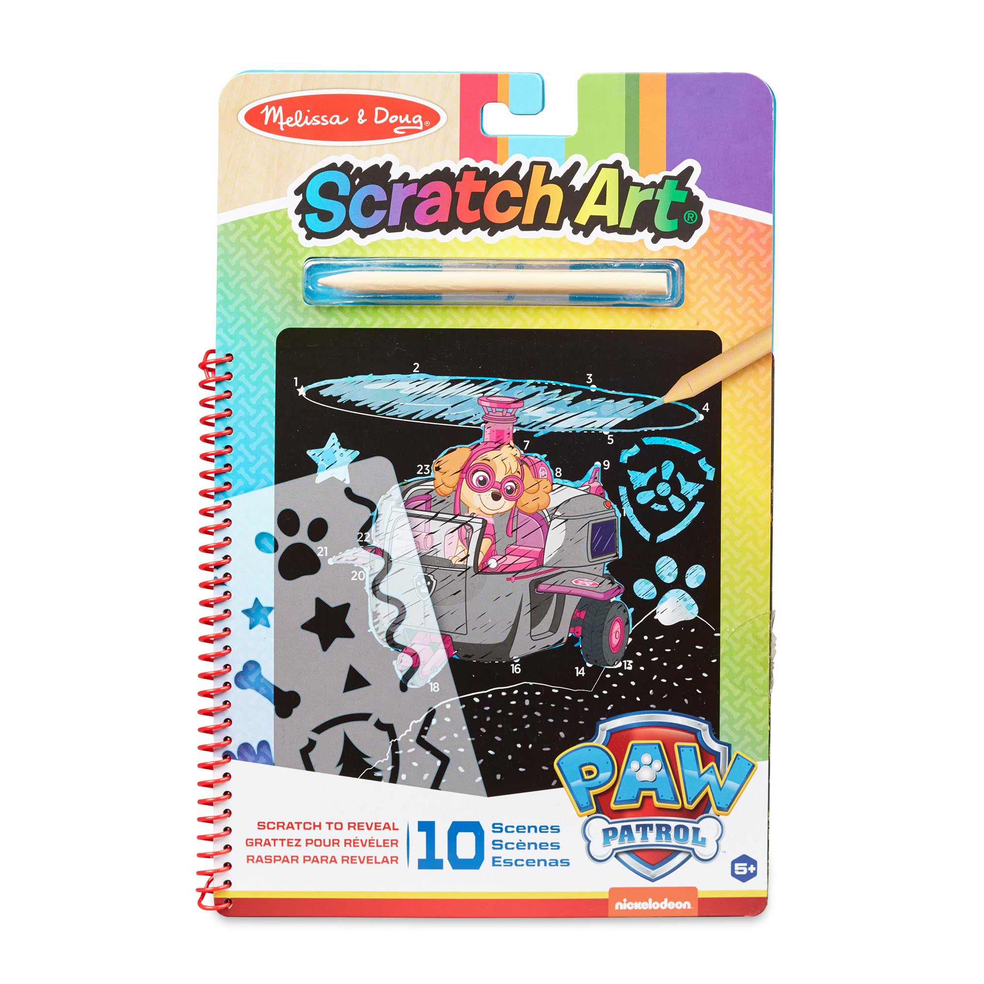 Sponsored Ad โ Melissa & Doug Paw Patrol Scratch Art Pad - Skye Colour Reveal Travel Activity Pad