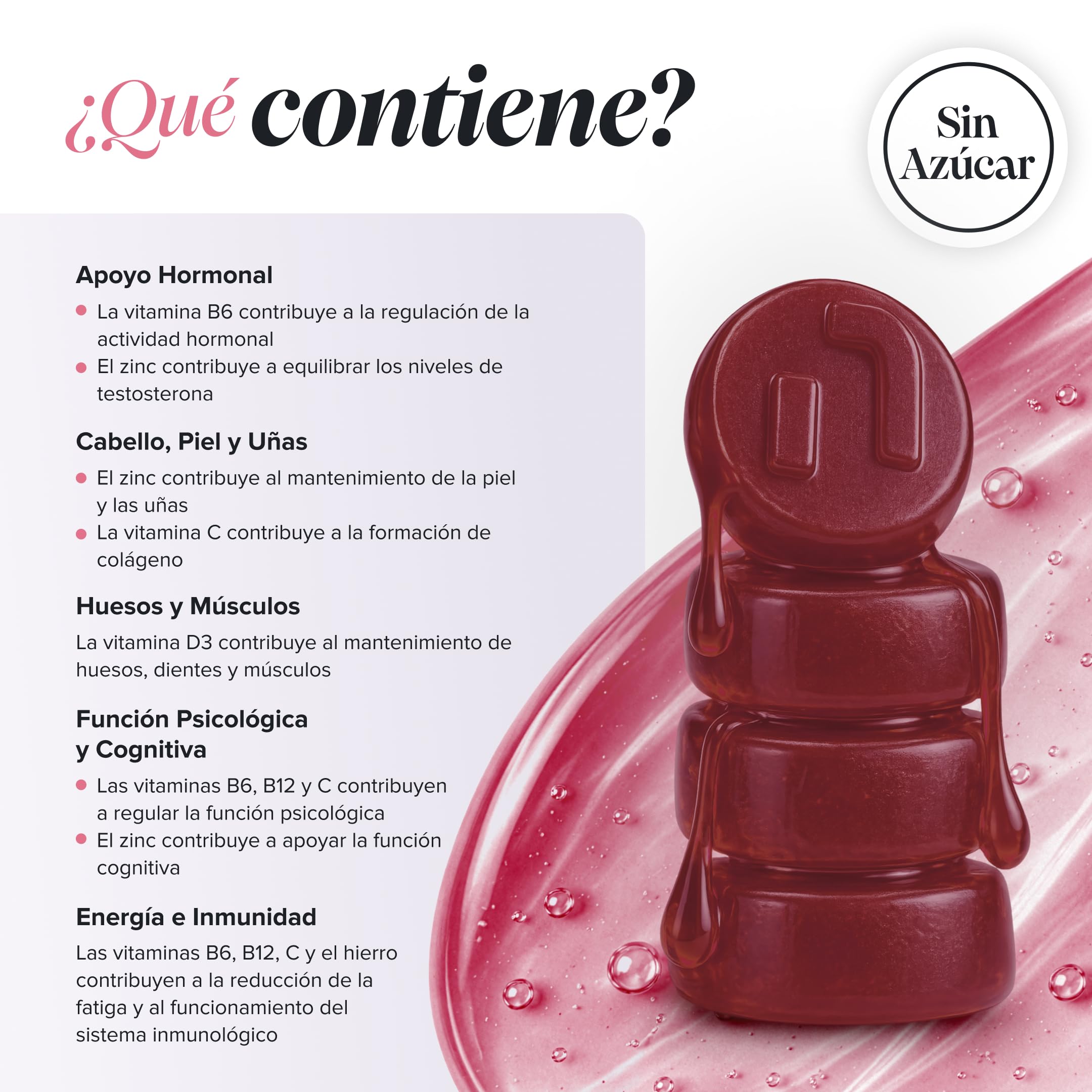 Perimenopausia Suplemento - 60 Gominolas - con Maca, Trébol Rojo, Salvia, Probioticos, Ashwagandha - para la Perimenopausia y Menopausia - Sin Azúcar - Equilibrio Hormonal para la Mujer - Novomins
