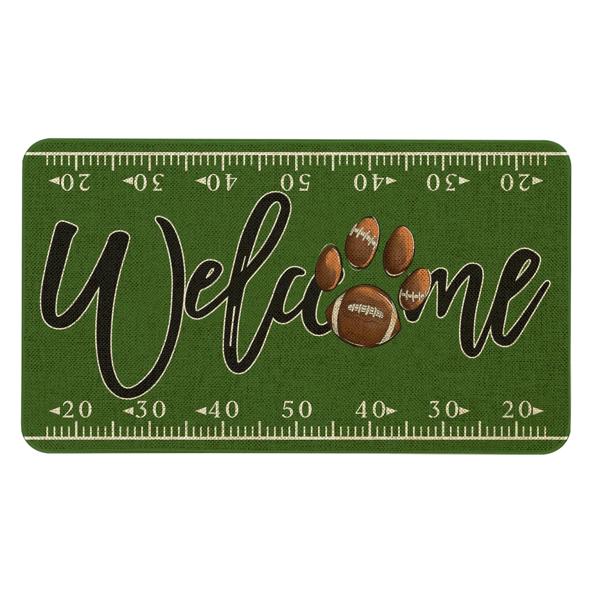 Maytycroco Fall Football Welcome Door Mat 30x17 Inch for Home Decor