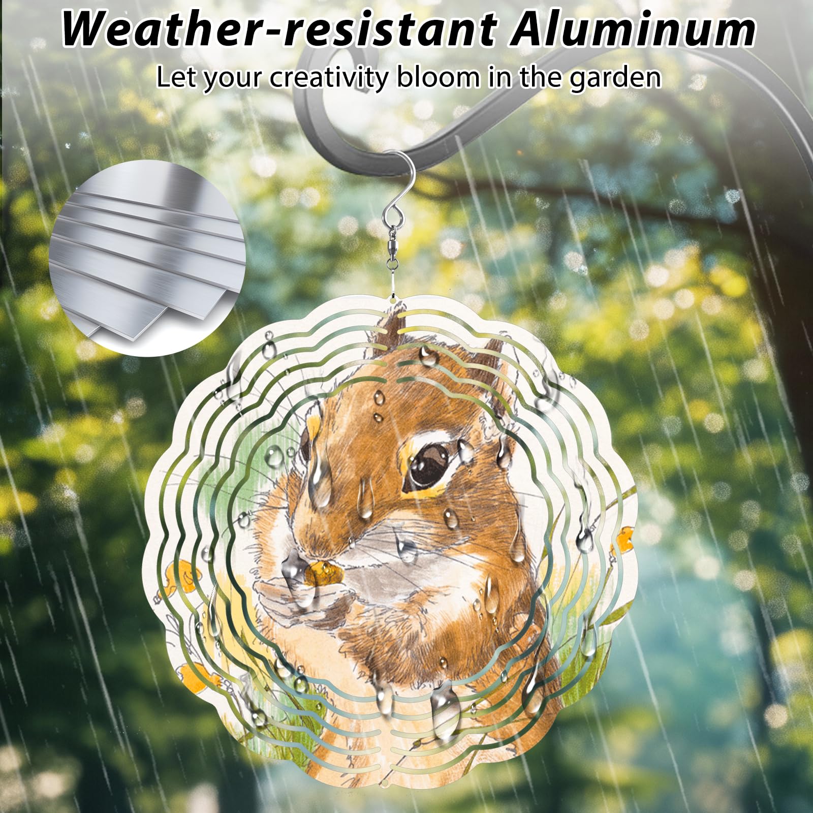 5 Stück Sublimations-Windspiel-Rohlinge 20,3 cm Windspinner Sublimationsrohlinge 3D Aluminium Metall Windspiele für Hof und Garten Indoor Outdoor Fenster Veranda Haustür Dekoration rund
