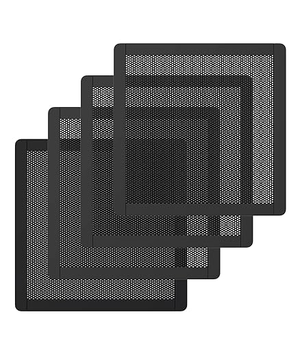 Miniatura 8 de MoKo Filtro de polvo de 4.724 in para ventilador enfriador de computadora, paquete de 4, marco magnético, malla de polvo, filtro enfriador de PC,