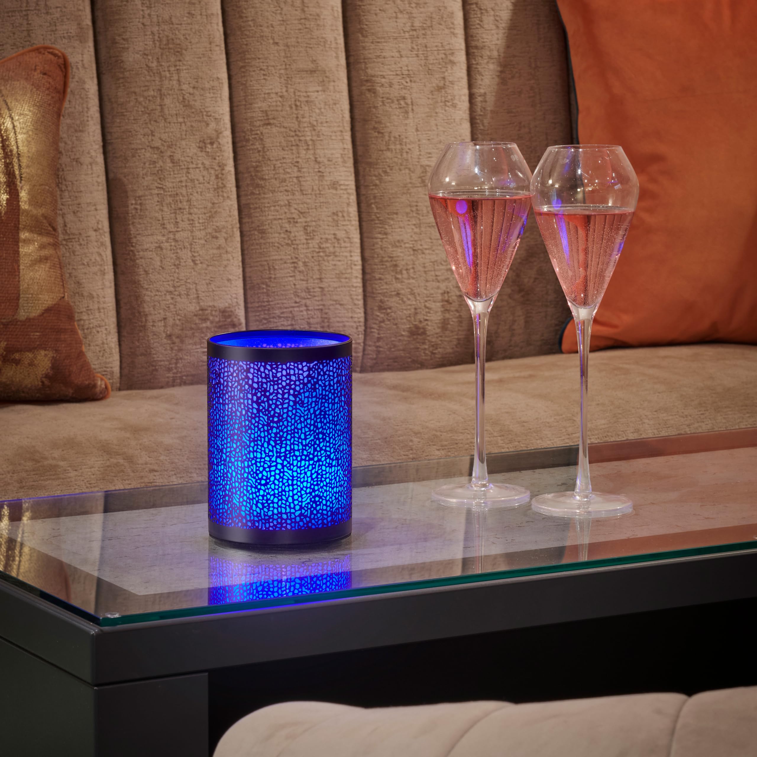Omniance Seraphine Lámparas Inalámbricas Negras Pack de 4, 4 Fuentes de Luz | Recargable regulable cambio de color, diseño escultural esbelto, USB-C, para restaurante, bar, mesilla y hotel
