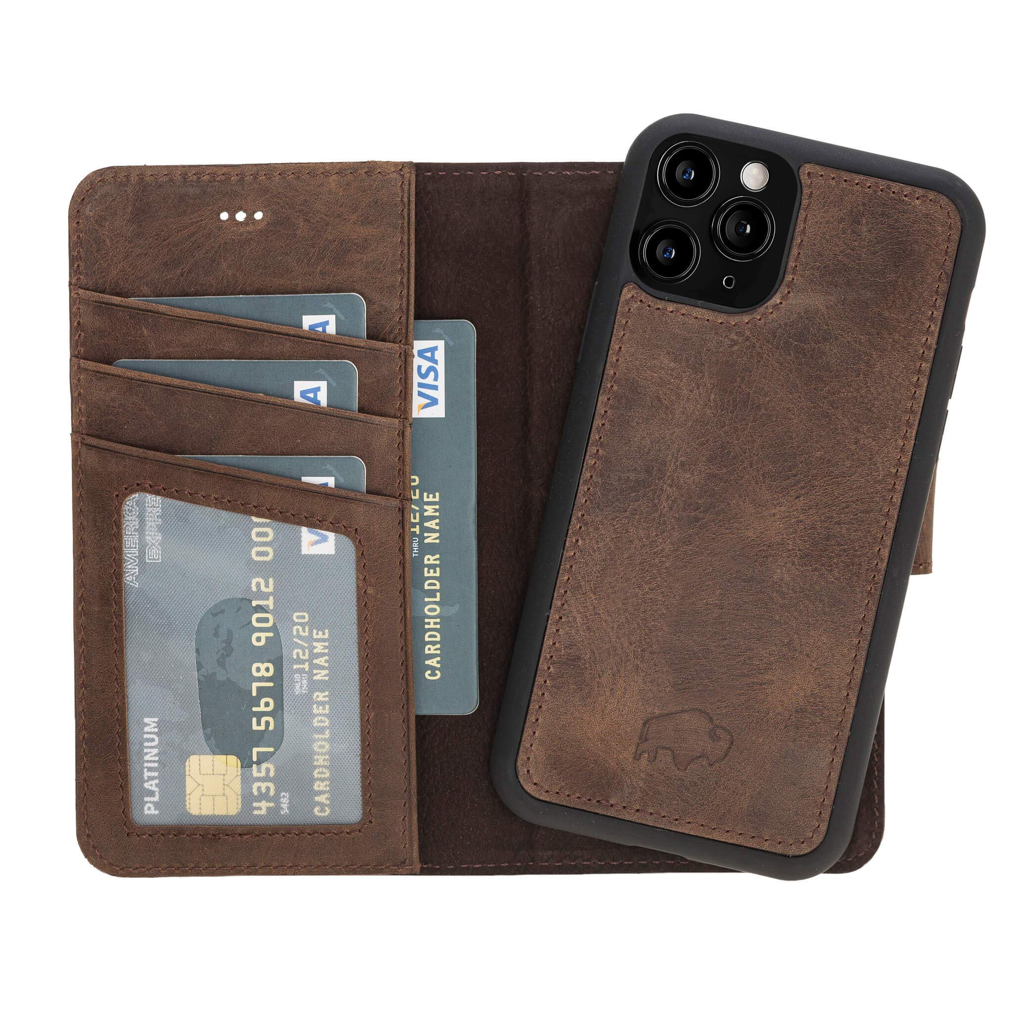 Burkley Case Carson Premium Genuine Leather Magnetic Detachable